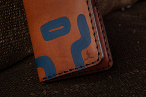 Vertical Card Wallet - Blue