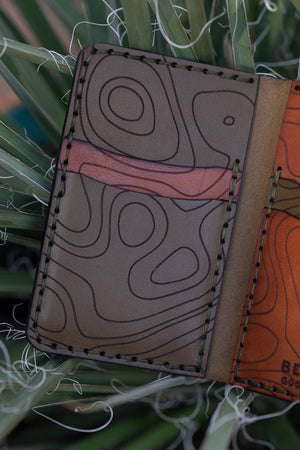 Vertical Wallet - Topo Woodland