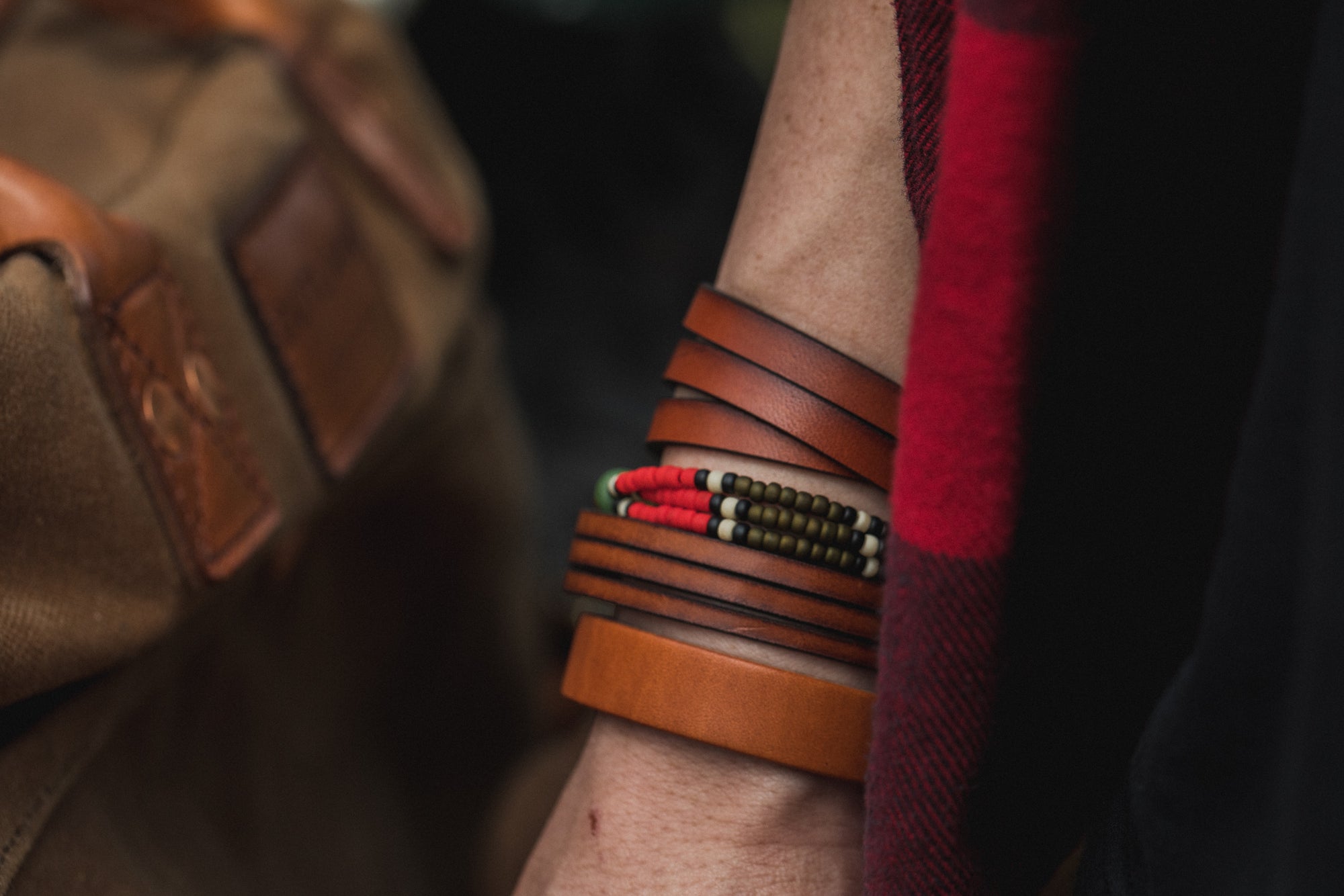 Medium Brown Snare/Fishtail Cuff