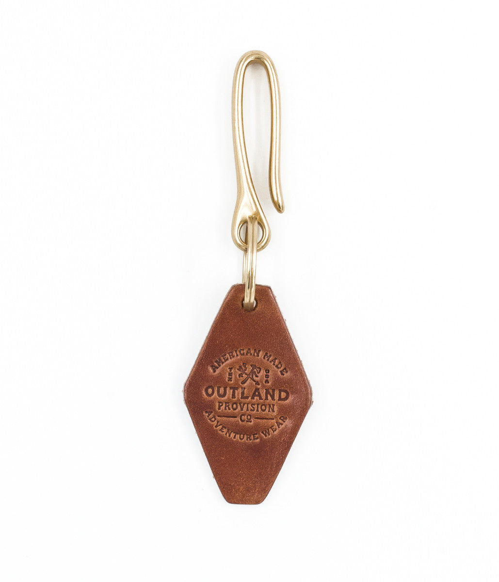 Outland Fish Hook Key Fob- Buck Brown